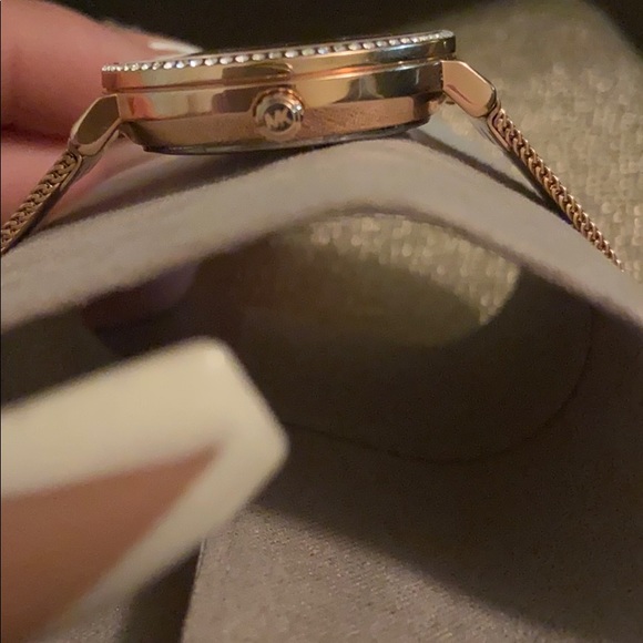 Rose Gold-Tone Stainless Steel Mesh Bracelet watch main image 4